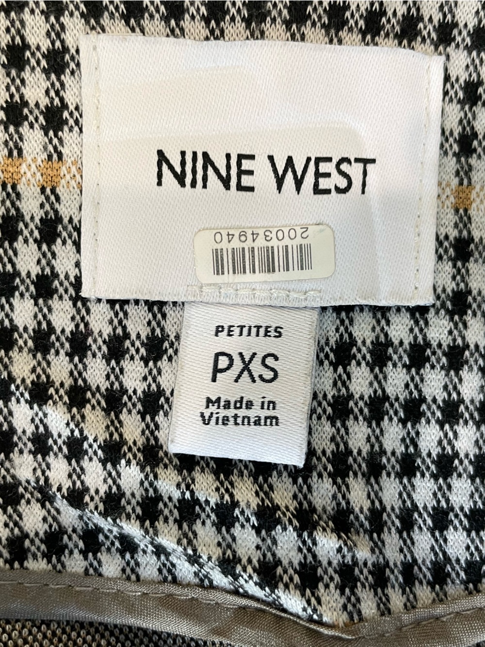 Nine West Black and White Houndstooth Knit Blazer Women’s - Picture 5 of 6